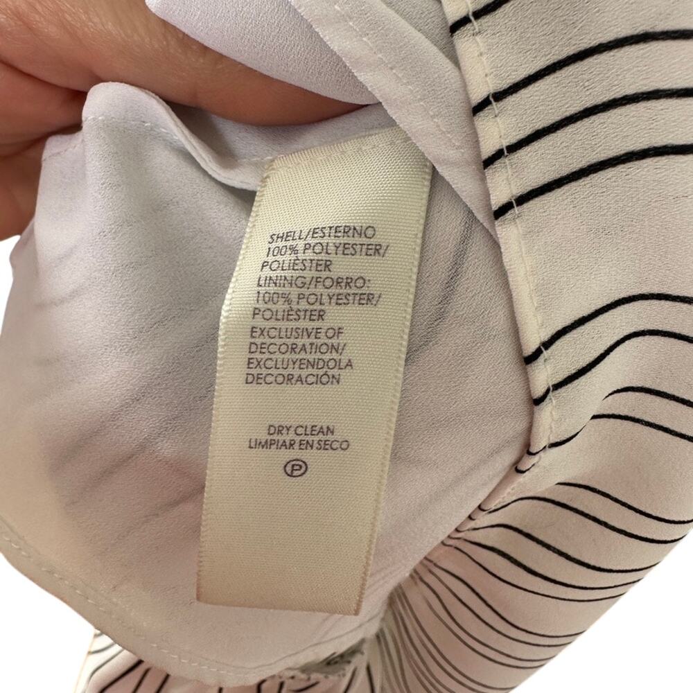 Rebecca Minkoff Taylor Striped Ruffle Dress Asymmetrical Hem Size 4 - Picture 6 of 7